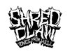 Shred Claw logo. An online store where you can get guitar shirts for guitarists and also for heavy music lovers.